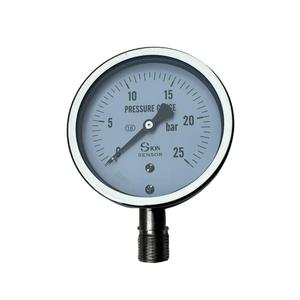 Uitstekende analoge <span class=keywords><strong>10</strong></span> bar 150 <span class=keywords><strong>psi</strong></span> roestvrijstalen manometer DN65 2,5% nauwkeurigheid 100% corrosiebestendigheid - Product Image 2