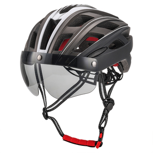 Bonito diseño de casco de bicicleta de carretera <span class=keywords><strong>con</strong></span> luz trasera y lente magnética varios colores CE CPSC casco de bicicleta estándar <span class=keywords><strong>con</strong></span> <span class=keywords><strong>gafas</strong></span> - Product Image 2