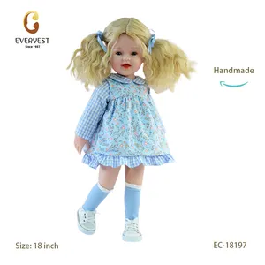 促销价格公主风格船立即乙烯基美式女孩娃娃18英寸女孩娃娃假发娃娃