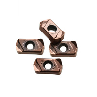 Plaquette de fraisage indexable CNC LNMU0303ZER en carbure, double face, haute vitesse, revêtement PVD, pour fraisage de face de métaux