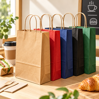 Sacs en papier cadeau de luxe, sacs shopping en kraft personnalisés avec logo et poignées pour l'emballage de vêtements de boutique