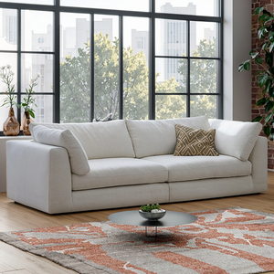 Canapé modulable <span class=keywords><strong>Gongyu</strong></span> GY-SF013 Nordic Cream, lavable, avec rembourrage en éponge amovible, moderne, simple, blanc, 2 ou 3 places, pour salon de villa - Product Image 1