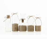 Vases en verre transparent de petite taille pour centres de table, vente en gros, mini vase à fleurs, décoration de la maison, design contemporain