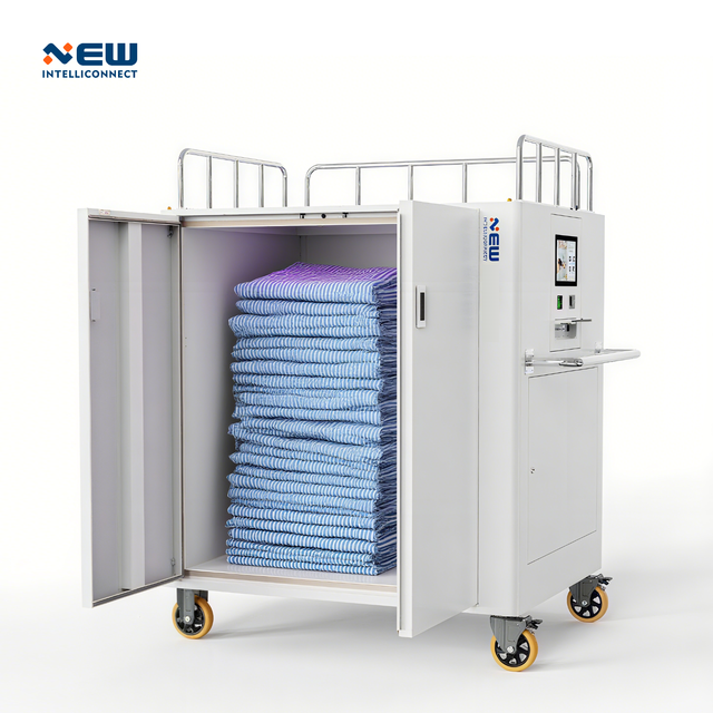 Ultra Large Capacity 1100L Medical RFID Smart Cart Linen Transport Vehicle Self-Service Electronic Lock Shopping Trolleys Carts