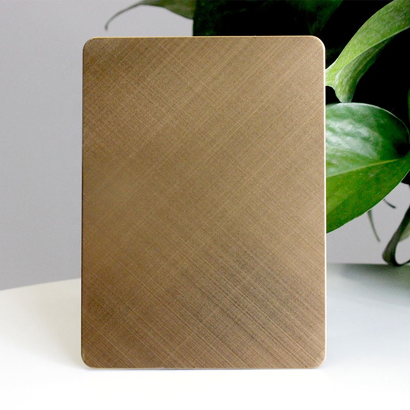 304 Cross Hairline Stainless Steel Sheet Decorative Wall Panel