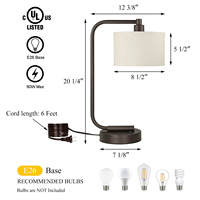 Lampe de table LED moderne et romantique pour dîner, avec abat-jour en tissu, USB, pour table de chevet, utilisation intérieure