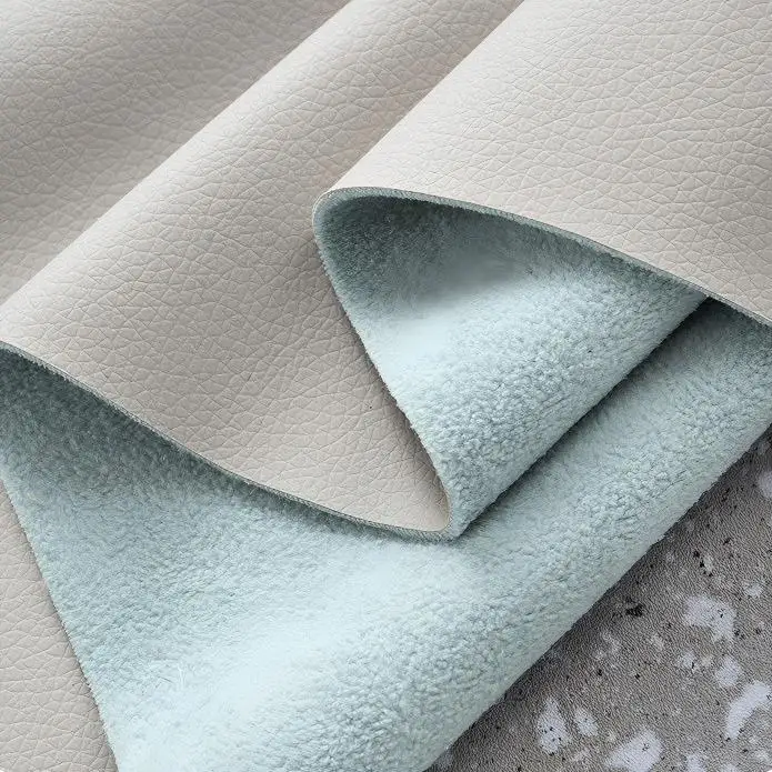 1.7mm Suede Litchi Texture Automotive Faux Leather Furniture Semi PU Synthetic Leather Fabric for Sofa Upholstery Chair Car Seat