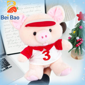 Lindo Cerdo Deportivo de Peluche de Ocho Pulgadas (10-20 cm), Gordo, con Número, Animales de Peluche Suaves, Juguetes, Muñecas para Niños - Product Image 4