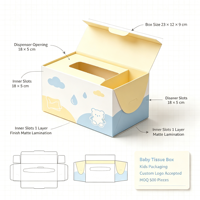 Boîte à mouchoirs pour bébé, emballage personnalisé en papier pour lingettes pour bébé