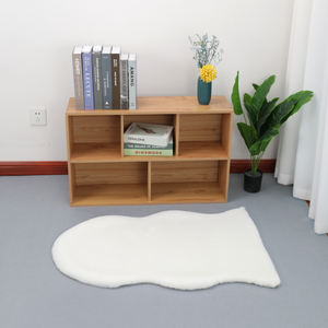 Manifattura cinese di grandi dimensioni in pelliccia sintetica soffice <span class=keywords><strong>tappeto</strong></span> di lusso di colore <span class=keywords><strong>rosso</strong></span> arruffato Puzzle tappeti <span class=keywords><strong>e</strong></span> tappeti soggiorno - Product Image 2