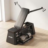 Snode Boîte de rangement fitness 4-en-1 durable et réglable, banc FID pliable avec compartiment de rangement pour haltères intégré pour petit appartement