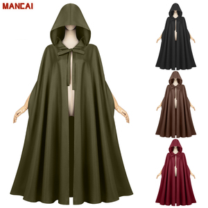 Disfraz de Halloween Medieval para Hombre y Mujer, Capa con Capucha de Estilo Gótico Vintage, Capa de <span class=keywords><strong>Vampiro</strong></span>, Diablo, Mago, Túnica Vikinga, Disfraz de Cosplay para Fiesta - Product Image 1