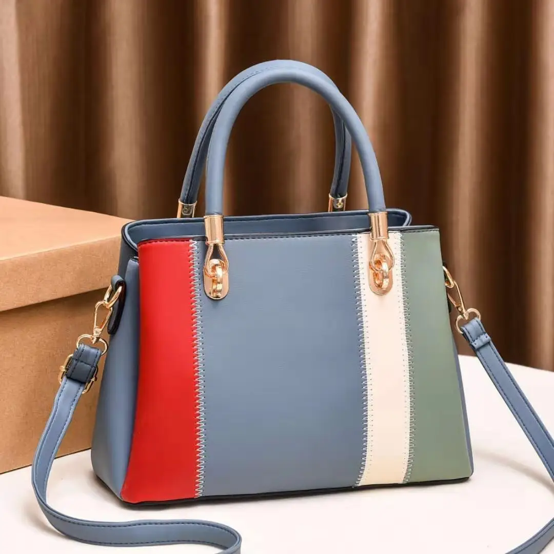 2022 autumn and winter new fashion color matching street trend women's bag large capacity atmospheric shoulder messenger bag