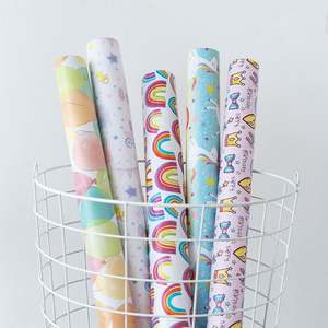 Wholesale 80g <b>Birthday</b> Sprightly and LivelyArtPaper Tissue 43*300cm Gift Luxury Custom Packaging <b>Wrapping</b> <b>Paper</b> <b>Roll</b> - Product Image 2