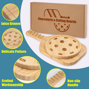 ชุดเขียงไม้ไผ่สี่ทิศทาง ทรงกลม สองชิ้น พร้อมหูจับ ป้องกันแบคทีเรีย - Product Image 2
