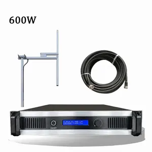 600W FM transmitter + 1-bay dipole antenna + 30 meters cable with connectors for radio station