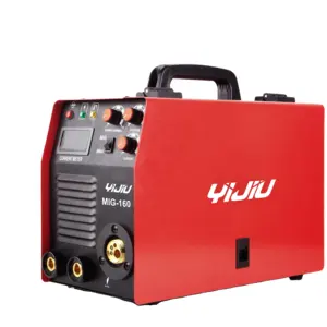 YIJIU MIG-160 taşınabilir popüler OEM ODM 220V IGBT MIG/MMA/TIG bir makinesi ark inverter kaynak makinası 5kg biriktirme