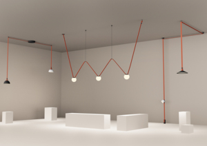 Conector empotrado con cable DC48V Cinturón magnético tejido negro Cinturón de tela arquitectónica Módulo de iluminación Iluminación de pista flexible - Product Image 4