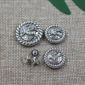 Rebite de estilo vintage em relevo Conchos ocidentais rebite de metal com parafusos para cinto acessórios de vestuário