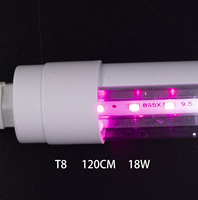 Lampu LED T8 Tahan Air yang Dapat Diredupkan, Rak Lampu Tumbuh Spektrum Penuh untuk Kultur Jaringan
