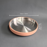 Ensemble de 2 pièces pour l'alimentation des bébés, très vendu : Assiette et bol pour tout-petits avec manchon en silicone antidérapant, sans BPA