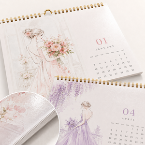 Elegante Calendario Colgante Urbano con Páginas Laminadas Mate, Diseño Floral Personalizado <span class=keywords><strong>de</strong></span> Fábrica para Uso en Oficinas Modernas <span class=keywords><strong>de</strong></span> Espacio Abierto - Product Image 2