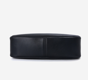 Sac Boston en cuir véritable haut de gamme avec fermeture éclair, sac à bandoulière imperméable pour femme, idéal pour le travail et les trajets quotidiens - Product Image 5