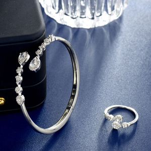 HIBRIDE, moda, Arabia Saudita, brazalete, anillo, conjuntos de joyería para mujer, fiesta de boda, indio, Dubai, Brincos Para As Mulheres, 2017 - Product Image 4