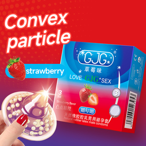 GJG Marke Herren Ultra-Dünne Fruchtaromatisierte Latex Wiederverwendbare Kristall-Kondome 3 Stück/Box zur Steigerung des Lustempfindens Sexprodukte - Product Image 2