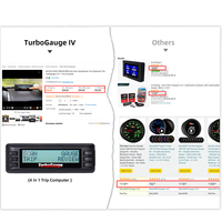 Monitor de Vehículo OBD2/EOBD/Computadora de Viaje Automática para la Mayoría de los Autos, Turbogauge IV 4 en 1, Computadora de Viaje TG4