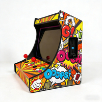 Mini borne d'arcade Pop Art, borne d'arcade de table de 19 pouces, 2 joueurs, divertissement rétro à domicile, joystick rouge, boutons colorés