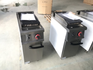 Grill au gaz commercial à pierres de lave avec armoire de rangement, 18KW haute puissance, GPL/GN, barbecue sans fumée pour <span class=keywords><strong>restaurant</strong></span> coréen, steak - Product Image 4