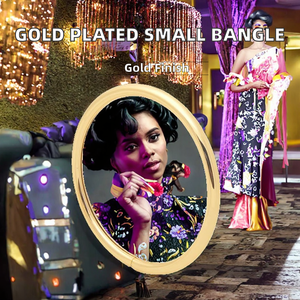 Bracelet ouvert en laiton plaqué or champagne, petite taille, pour femmes, vente en gros d'usine - Product Image 2