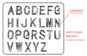 Lettres personnalisées en ABS chromé chiffres 3m emblèmes adhésifs en plastique étanche - Product Image 3