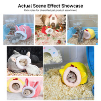 Lit en peluche doux et chaud pour hamster OEM, Nid de sommeil mignon antidérapant pour hamster, Mini maison de couchage pour animaux de compagnie
