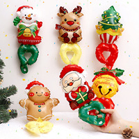 Ballons en aluminium de Noël à bas prix, motif Père Noël et canne à sucre, décorations de fête, cadeaux promotionnels pour la vente de rue