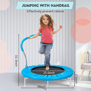 Couverture de <span class=keywords><strong>trampoline</strong></span> ronde en PVC Zoshine, rembourrage à ressorts, pratique pour le stockage, intérieur, pour la maison, fitness en intérieur, saut, utilisation par les enfants - Product Image 2