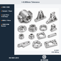 Services de fraisage CNC sur mesure pour pièces robotiques, fournisseur OEM, précision 0,005 mm, ISO 9001, fraisage d'aluminium 6061 pour usinage