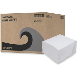 Servilletas de Papel Blancas Suaves y Absorbentes con Diseño Impreso Boardwalk 8307W, 17 x 17 Pulgadas, 3000 Unidades por Caja - Product Image 4