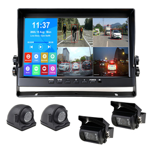 Sistema de Cámara Impermeable 4CH Full HD1080P con Pantalla de 10.1 Pulgadas, IA BSD y Detección de Punto Ciego con Pantalla Dividida 4CH 1080P - Product Image 1