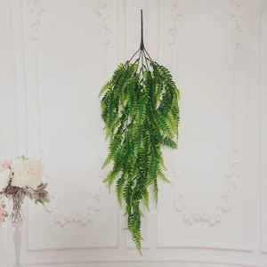 Artificial Persian Grass Wall Hanging Green Plastic Fern Vines Indoor Decor 10cm Below High Simulation Leaves Home <b>Wedding</b> <b>Props</b> - Product Image 3