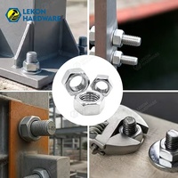 Mur baut segi enam metrik inci Lekon DIN M2 M3 M4 M5 M6 M8 M10 M12 M16 M20 M24 baja karbon berlapis seng, pengikat mur segi enam industri