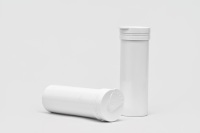 Flacon à bouchon rabattable en PP de 50 ml, résistant à l'humidité, avec bouchon combiné, pour comprimés effervescents, bonbons, aliments, compléments alimentaires, médicaments, emballage