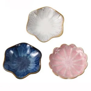 Plat à goût en céramique en forme <span class=keywords><strong>de</strong></span> fleur Soucoupe en porcelaine Petite assiette Mini sauce <span class=keywords><strong>soja</strong></span> Assaisonnement Vaisselle Fournitures <span class=keywords><strong>de</strong></span> cuisine - Product Image 5