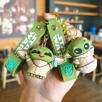 Porte-clés pendentif Yoda Star Wars pour sac, porte-clés dessin animé, figurine à suspendre pour voiture, cadeau