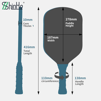 Shinho Vente Flash Pagaie en Fibre de Carbone T700 Personnalisée 10.5/13.5/16mm Qualité Professionnelle Prix Bas pour le Divertissement et le Fitness