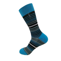 Chaussettes décontractées personnalisées en coton/nylon rayées, respirantes, anti-humidité, antibactériennes, écologiques, douces et confortables