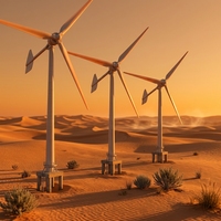 Éolienne à axe horizontal haute puissance de 200 kW à 3 pales, avec un diamètre de rotor de 22 m et une hauteur de 30 m