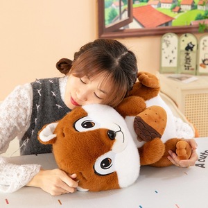 Peluche d'écureuil douce et câline - Écureuil en peluche de dessin animé avec écorce d'arbre pour <span class=keywords><strong>le</strong></span> jeu et les prix de machine à griffes |   Personnalisable - Product Image 4