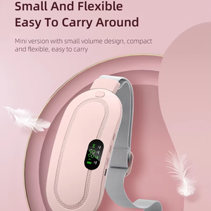 เข็มขัดประคบร้อนสำหรับเด็กอ่อน ขนาดเล็ก ยืดหยุ่น อุ่นสบาย 3 ระดับความร้อนและนวด 50-60 องศา สีชมพู พร้อมฟังก์ชั่นตั้งเวลา พกพาสะดวก - Product Image 1